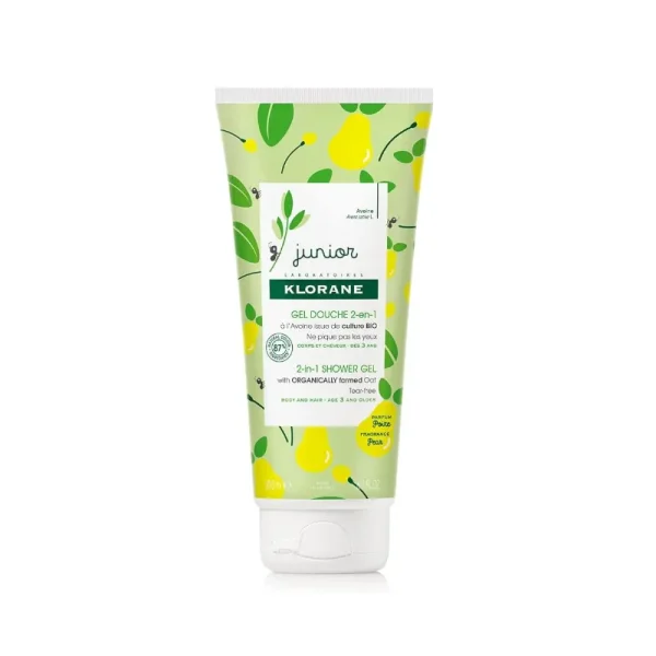 Gel de dus par si corp Klorane cu aroma de pere Junior 200ml
