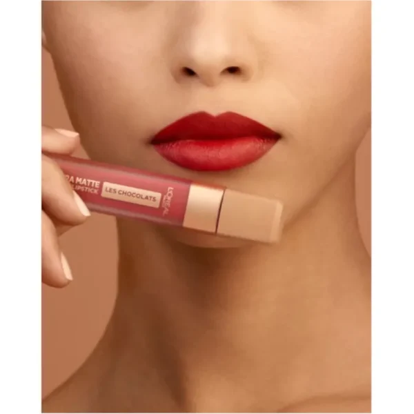 Ruj lichid L`oreal Paris rezistent la transfer Les chocolats Tasty Ruby