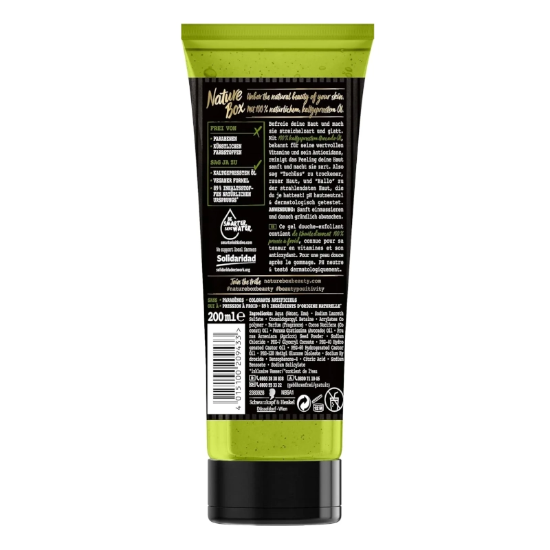 Exfoliant Corp Nature Box cu Ulei de Avocado 200ml