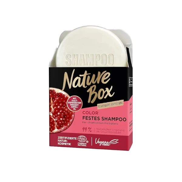 Sampon Solid Nature Box Color cu Ulei de Rodie 85g