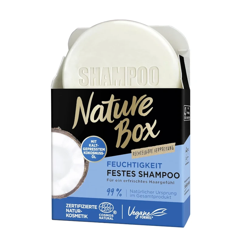 Sampon solid Nature box cu Ulei de Cocos vegan 85g