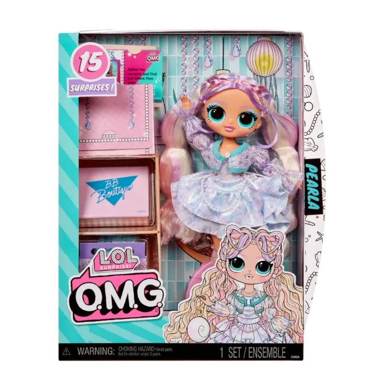 Papusa L.O.L Surprise O.M.G Pearla Cu 15 Surprize 25cm