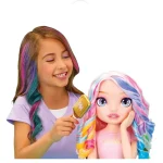 Set Cap de Stilizare Papusa Rainbow High Bella Parker 4 in 1 Roz