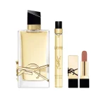 Set Yves Saint Laurent Libre Apa de Parfum Femei 90 ml, Travel Spray 10 ml si Mini Ruj Nu Muse