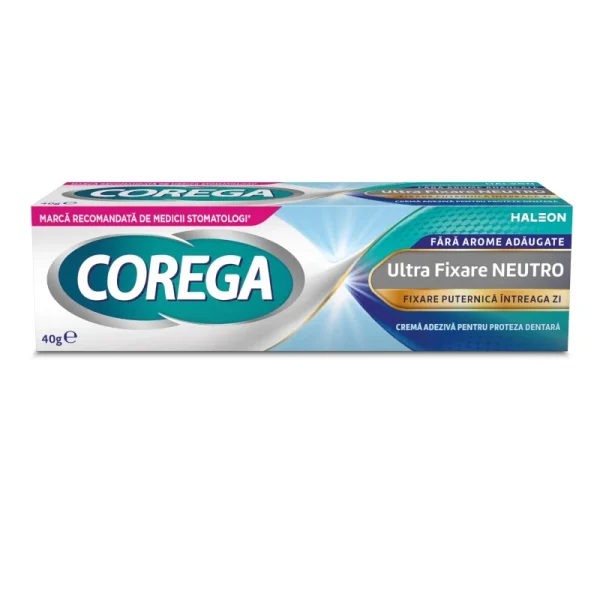 Crema Adeziva Corega Ultra Fixare Neutro pentru Proteze Dentare 40g