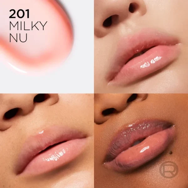 Luciu de buze L`Oréal Paris hidratant Plump Ambition Hyaluron Lip Oil 201 Milky Nu 5ml