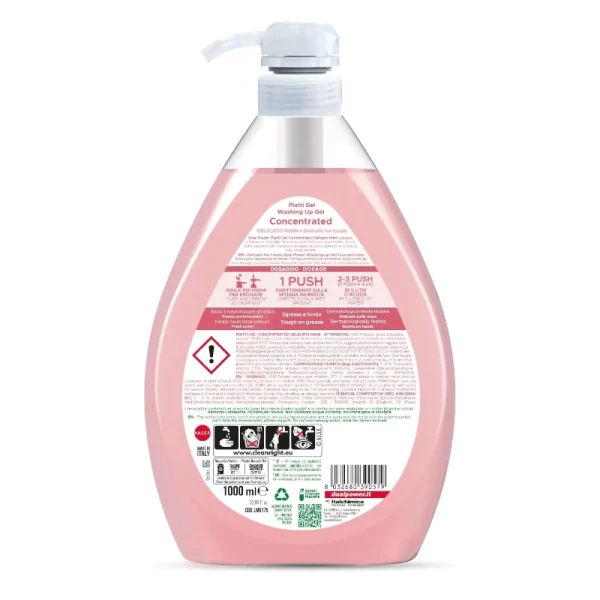 Detergent de vase concentrat Dual Power Delicato Mani 1L