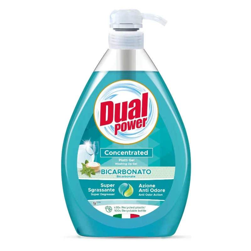 Detergent de vase concentrat Dual Power Salvie si Bicarbonat 1L