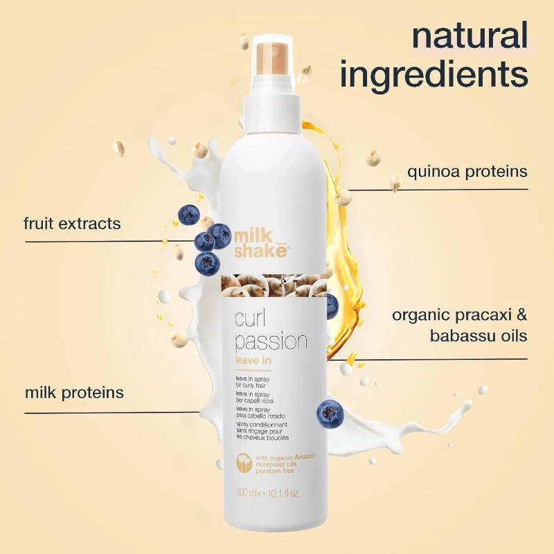 Balsam Spray Milk Shake Curl Passion Leave In fara Clatire pentru Par Cret 300ml